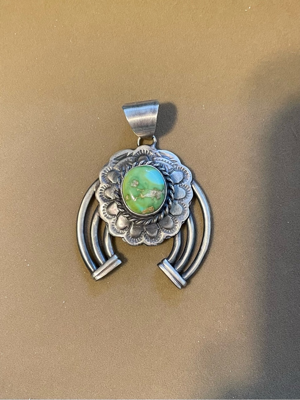 Sterling & Turquoise Naja Pendant